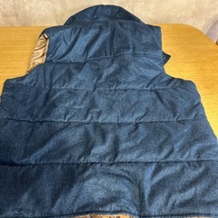 メンズ　ダウンベスト濃紺色　Lの画像