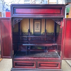 小さい仏壇 紫檀調の画像