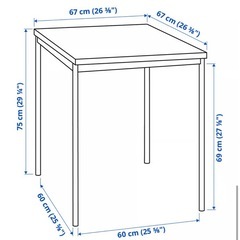 IKEA イケア テーブル 黒 正方形 SANDSBERG サンドスベリ 67×67cmの画像