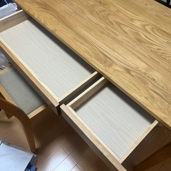 無印良品　机　デスク　椅子セット　勉強つくえ机の画像
