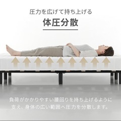 セミシングルベッド　マットレス付きすのこベッドの画像