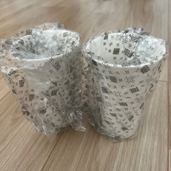 CREA クレア ホワイト 花模様 コップ 2個セット 新品未使用　の画像