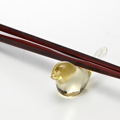 ★ガラス　箸置き　子鳥５点セット★未使用の画像