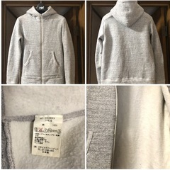 still by hand ジップ アップ パーカー グレー 46 裏起毛の画像