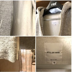 still by hand ジップ アップ パーカー グレー 46 裏起毛の画像