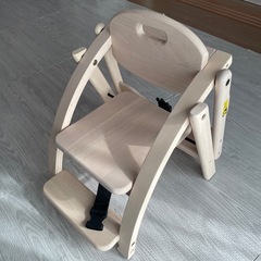 【美品】ベビーチェア　ホワイト　天然木の画像