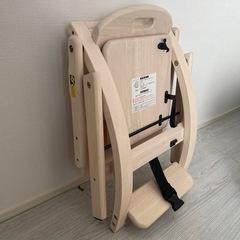 【美品】ベビーチェア　ホワイト　天然木の画像