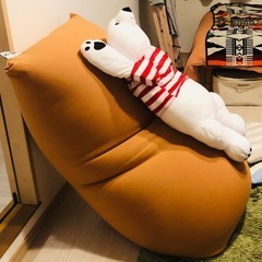 yogibo  midi グリーン/キャメルの画像