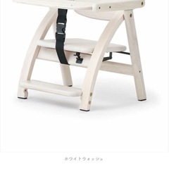【美品】ベビーチェア　ホワイト　天然木の画像
