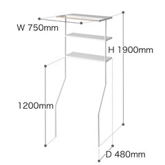 山崎実業 tower ランドリーラックの画像