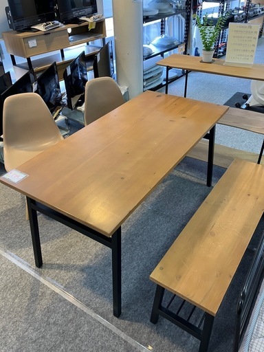 【 ダイニングテーブル、ベンチセット 】東谷 NW-891T