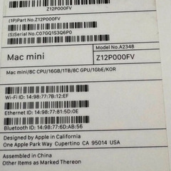 Apple Mac mini シルバー 16GB 1TBの画像