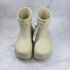 【美品】crocs クロックス クラシック クラッシュ ブーツ 23 ホワイトの画像
