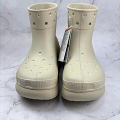 【美品】crocs クロックス クラシック クラッシュ ブーツ 23 ホワイトの画像