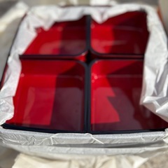 GY1103 華の舞 重箱 合成漆器　お祝い　正月　2段の画像