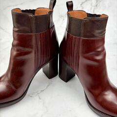 【美品】SARTORE サルトル 22 ブラウン サイドゴア ブーツ レザーの画像