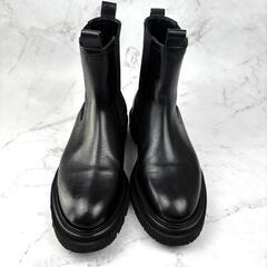 【美品】PASCUCCI 23cm パスクッチ サイドゴアブーツ 黒 チェルシーの画像