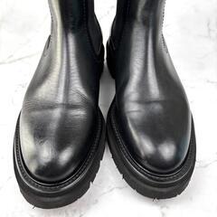 【美品】PASCUCCI 23cm パスクッチ サイドゴアブーツ 黒 チェルシーの画像
