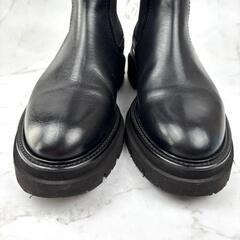 【美品】PASCUCCI 23cm パスクッチ サイドゴアブーツ 黒 チェルシーの画像