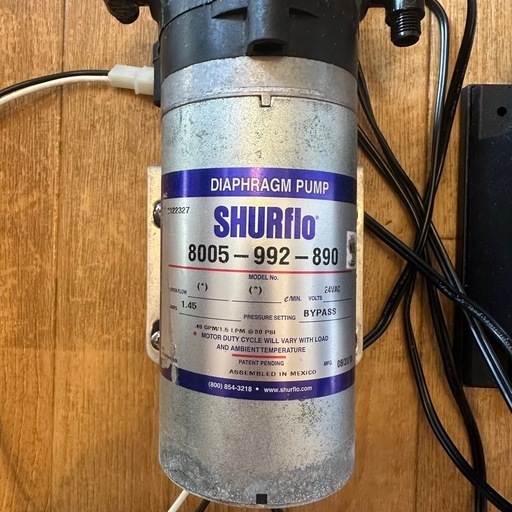 【ブースターポンプ】浄水 RO水　精製ポンプ SHURflo 8005-992-890 電源アダプター DJ-80-24
