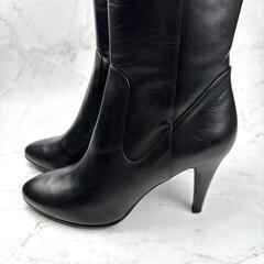 【美品】Pinky&dianne ロングブーツ 23.5 ブラック レザーの画像