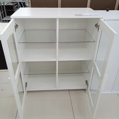 ★リユースのサカイ日立店★HJ8185 IKEA キャビネット ホワイト H95×D41×W78.5 クリーニング済み の画像