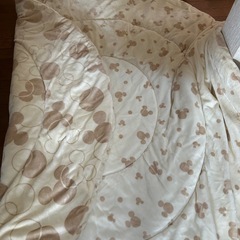 ミッキーマウス柄　丸こたつ用布団せっとセットの画像