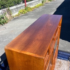 茶箪笥　120-121-37cm 昭和レトロ　の画像