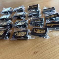 未使用　楽器模様のクリップ15個の画像