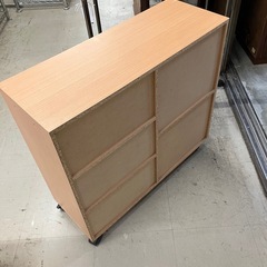 ロ 2511-039 キャスター付き収納ラック キズ汚れ有り 中古の画像
