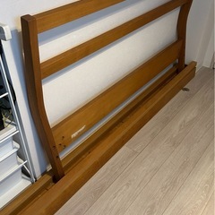 無印良品　タモ材　ダブルベッド　フレームのみの画像