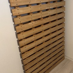 無印良品　タモ材　ダブルベッド　フレームのみの画像