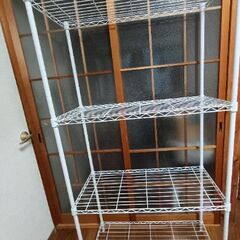 メタルラック4段白の画像