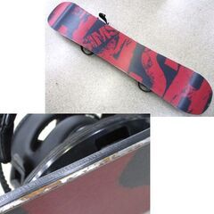 SIMS CLASH スノーボード 151cm【訳あり】 レッド系 ブラック系 札幌市北区屯田の画像