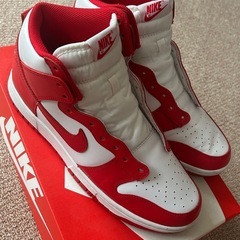 Nike Dunk High レッド/ホワイト 27.5 ナイキ ダンクの画像