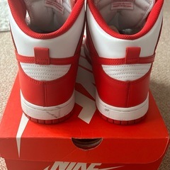 Nike Dunk High レッド/ホワイト 27.5 ナイキ ダンクの画像