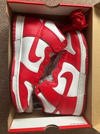 Nike Dunk High レッド/ホワイト 27.5 ナイキ ダンク