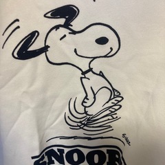 スヌーピー フード付きパーカー M ホワイトの画像