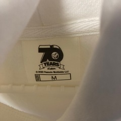 スヌーピー フード付きパーカー M ホワイトの画像