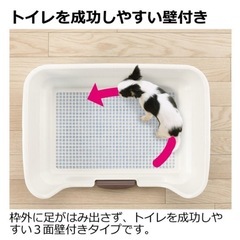 お掃除簡単ステップ壁付トイレ レギュラーリッチェル 幅49.3×奥行き35.3×高さ16.3cm 犬 体重目安8kg以下 トイレトレー トイレ ドッグトイレ バスタブ型 いたずら防止 簡単お手入れの画像