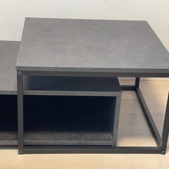 売却決定ネストテーブル テーブル ローテーブル 2個 セットの画像