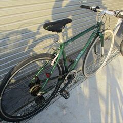 E635★　18800円★整備済み スポーツ中古自転車 グリーン　48ｃｍ【軽量アルミクロスバイク】の画像
