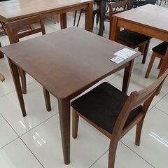 ★リユースのサカイ日立店★HJ8191 タンスのゲン ダイニングテーブルセット ダークブラウン H71×D75×W75 クリーニング済み の画像