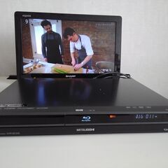 動作品 三菱ブルレーレイレコーダー　DVR-BZ240　HDD500GB 簡易リモコン付きの画像