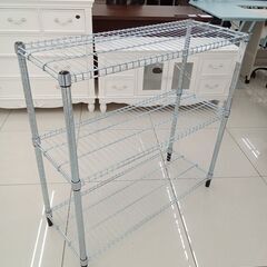 ★リユースのサカイ日立店★HJ8193 IKEA メタルラック ｼﾙﾊﾞｰ H91×D36×W92 クリーニング済み の画像