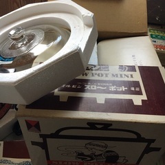 昭和レトロ　未使用マルビシ電気陶器鍋　スローポットの画像