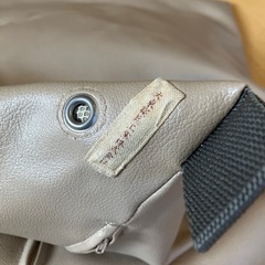 大東寝具のレザー調ビーズクッション　べーじゆベージュの画像