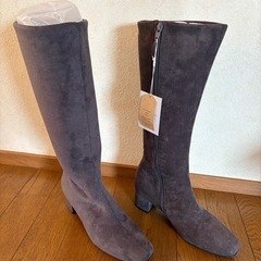 婦人靴　スウェードブーツ（未使用）の画像