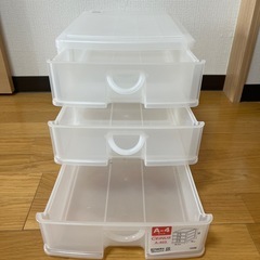 3段  プラスチックケース 小物入れ 書類入れ A4の画像