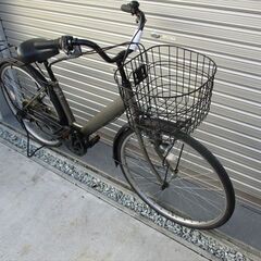 E647　★限定特価★ 中古自転車 【26インチ　軽快車　グレー　6段　LEDオートライト 】 入札お待ちしております(*^▽^*)の画像